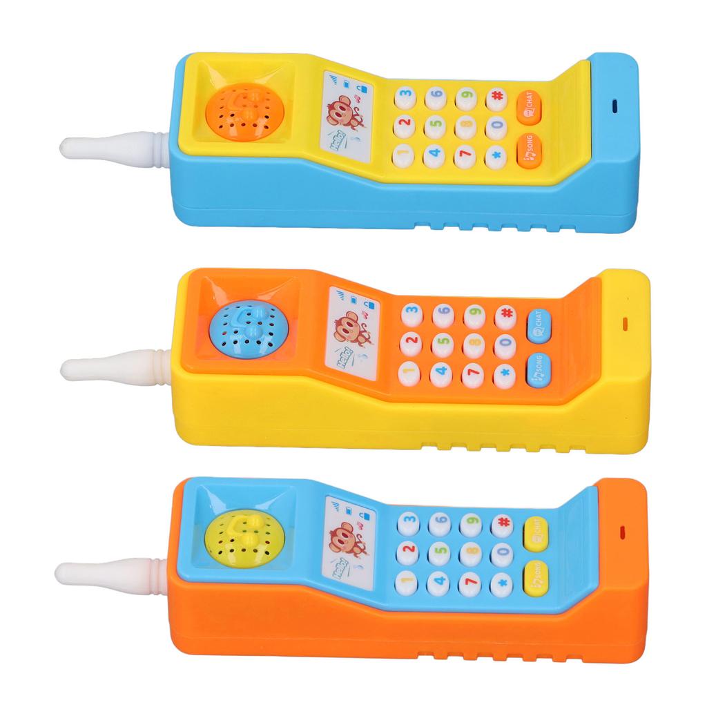Baby Cell Phone Toy Educational Musical Toy Simulation Retro Light Up Learning Play Cell Phone for B