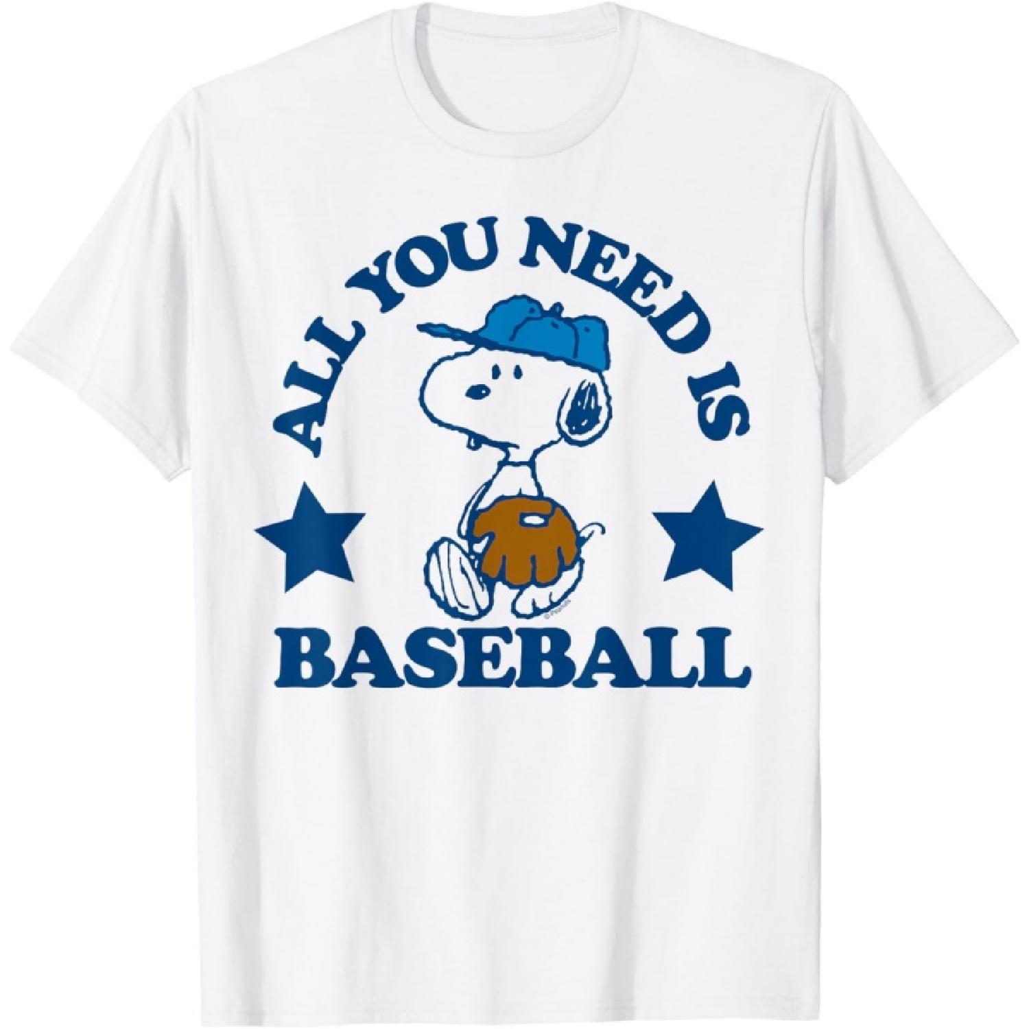 Peanuts - Футболка Снупи  Все, что тебе нужно, это бейсбол S