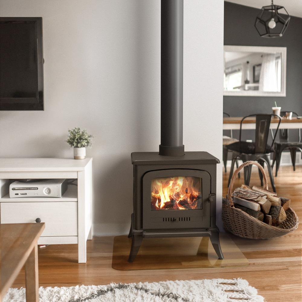 Vedfyrt støpejernsovn KRATKI K7 Ø 130 5 kW