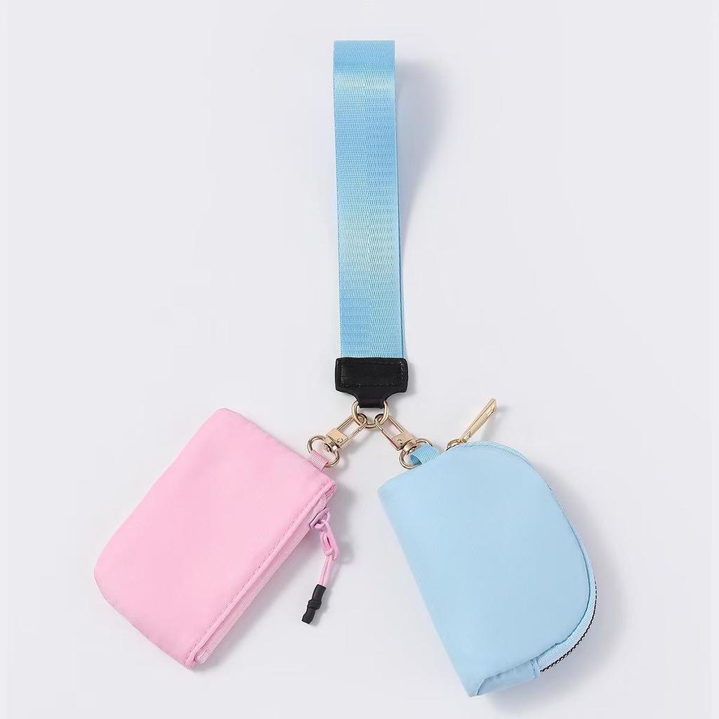 LULU-Style Waterproof Mini Wristlet & Coin Purse with Key Storage and Red Envelope Pocket