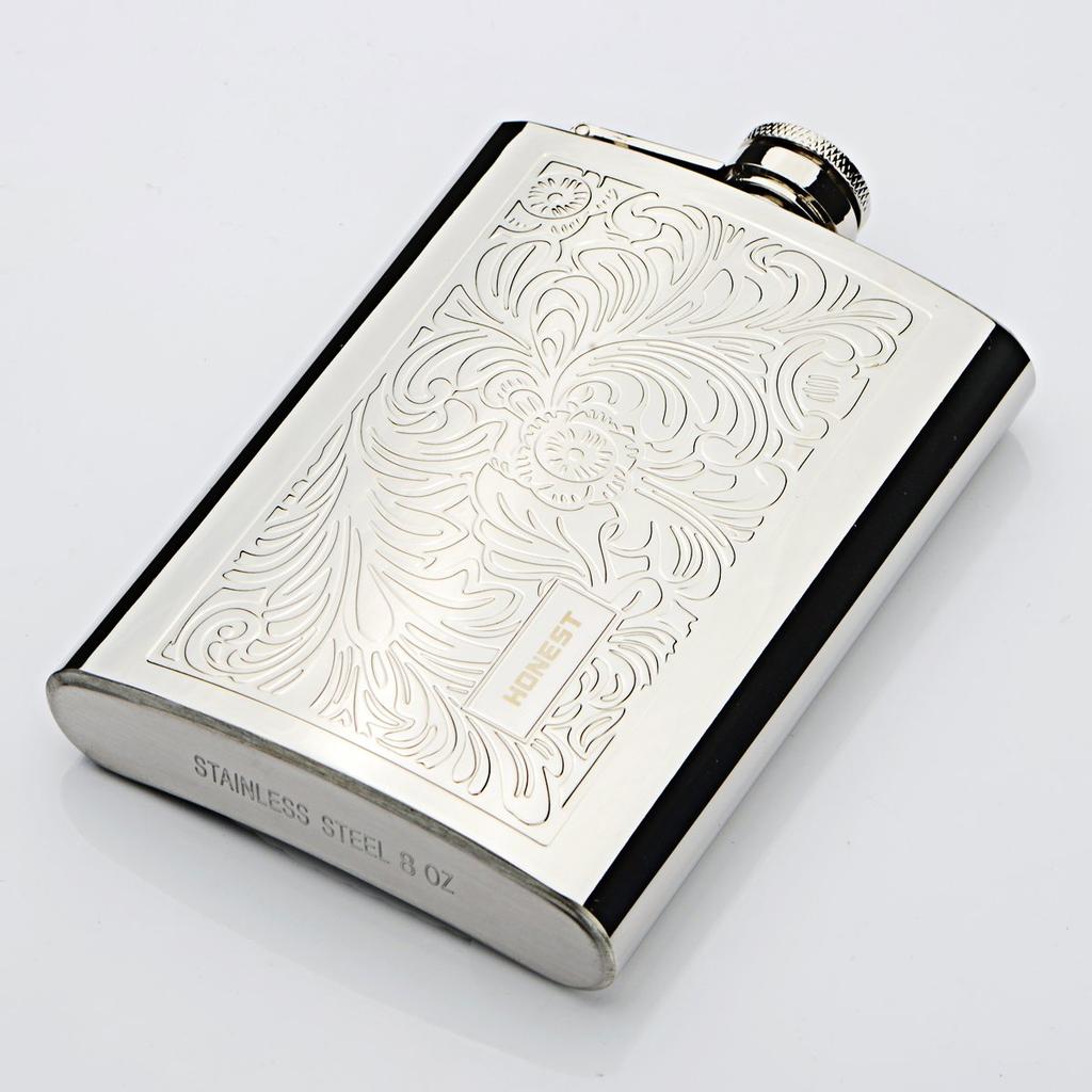 Honest Skittles Bottle 8oz přenosná láhev whisky Hip Flask Arabesque vzor [položka]