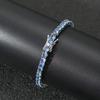 Stainless Steel Tennis Bracelet With Full Zirconia Crystals Minimalist Geometric Design Unisex Fashion Jewelry