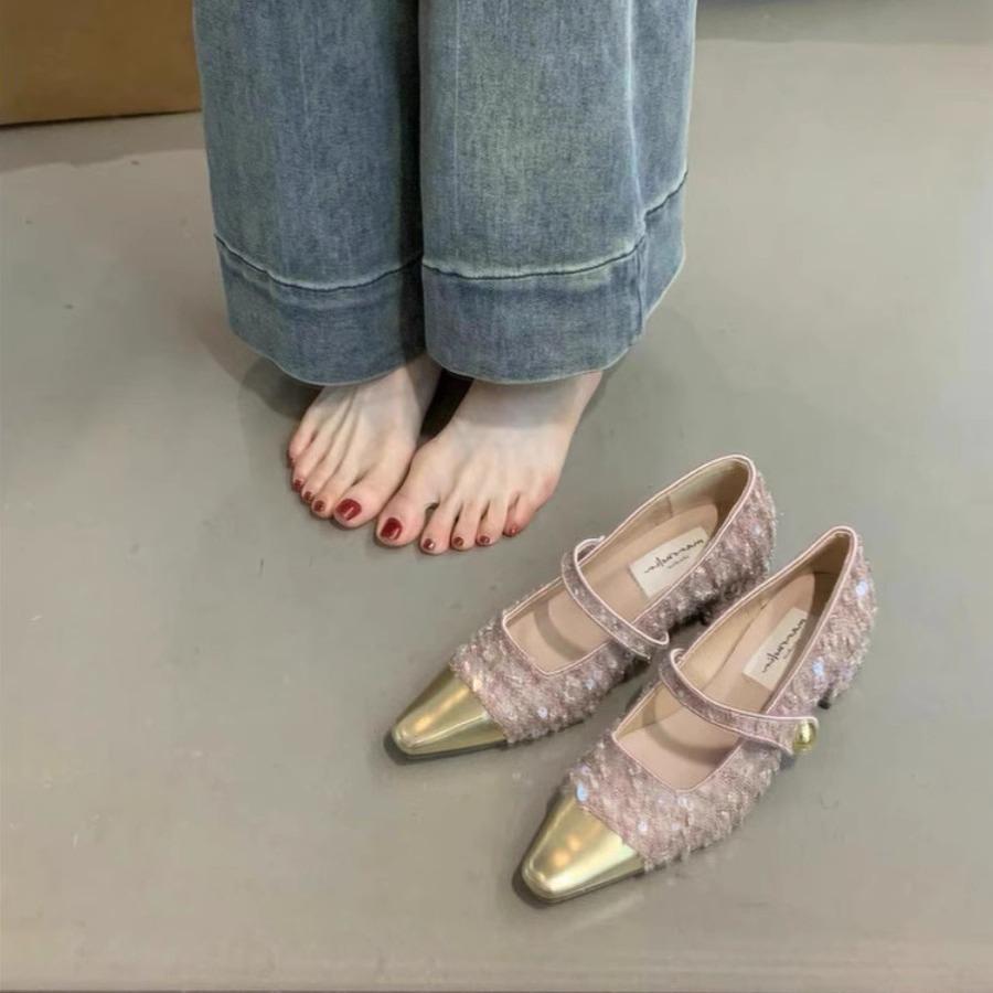 Temperament Mary Jane Schuhe Damen Frühling 2025 neu High-End Rock rosa Schuhe