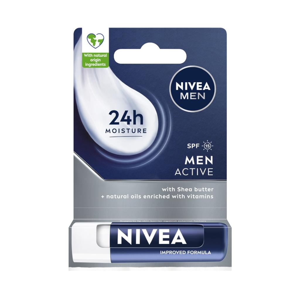 Nivea Men SPF15 Lip Balm 4.8g - Active Care