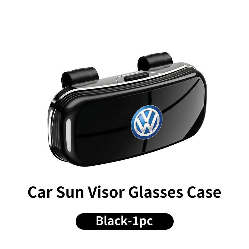 Hub Caps Car Sunglass Holder Case Glasses Clip Sun Visor Organizer Accessories For Volkswagen VW Golf 4 6 7 GTI Tiguan Passat B5