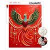 This Pearl Painting Kit Features 5D Pearls and a Phoenix Mosaic Art Style. Designed for Elegant Home Wall Decoration.