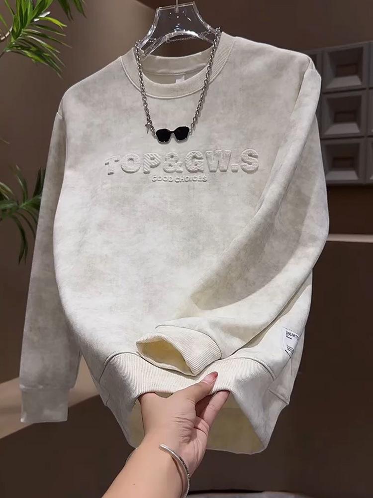 2025 Men s Gradient Letter Print Pullover Hoodie - Autumn/Winter Casual Fashion M