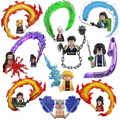 WM6137 WM6138 WM6162 Demon Slayer Blade Building Blocks Mini Action Figure Accessories Christmas Gifts