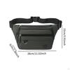 Fanny Pack Men Shoulder Bag Oxford Cloth Casual with Zippered Pockets Waist for