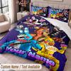 Custom Name Text 3Pcs Bedding Set Five Nights at Freddy’s Duvet Cover And Two Pillowcases