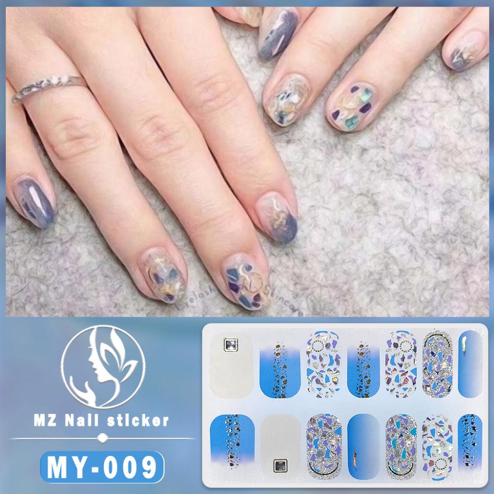 Dreidimensionaler wasserdichter No-Bake Gel-Nagellack-Film Vollsticker Imitations-Diamant-Nagelfilm-Papier Nagelfilm-Papier