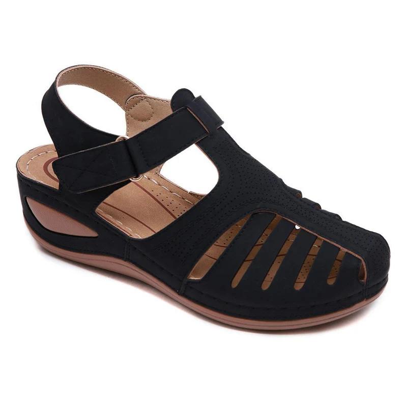 Women's Sandals 2024 Summer Shoes Sandals with Platform Wedges Comfortable Elegant Woman Low Heel Footwear Hollow Out Large Size