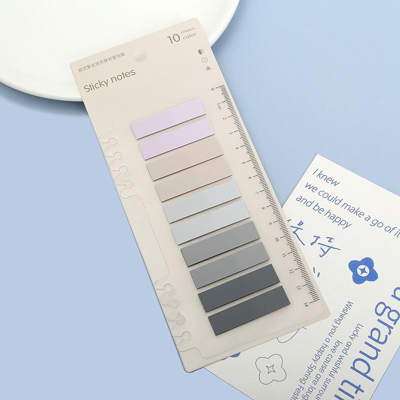 Morandi Marker Transparent Ruler & Index Stickers for Students