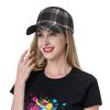 GTI Tartan Plaid Print Sandwich Baseball Caps Snapback Hats Daily Bucket Cap Unisex Hip Hop Cap Retro Sun Visor Peaked Cap