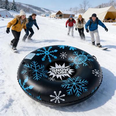 Inflatable Snow Tubes for Sledding Winter Sports Sled with Handles Fast Inflation Deflation Kids Adults Mountain Resort Holiday