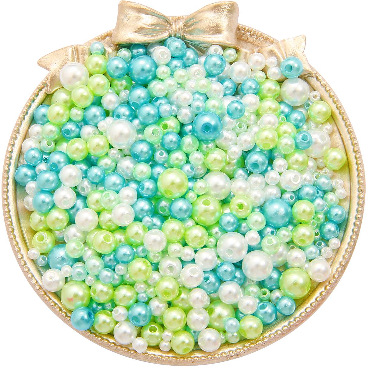 

150 шт. 3-8 мм круглые искусственные бусины из АБС-пластика с прямыми отверстиями для изготовления ювелирных изделий