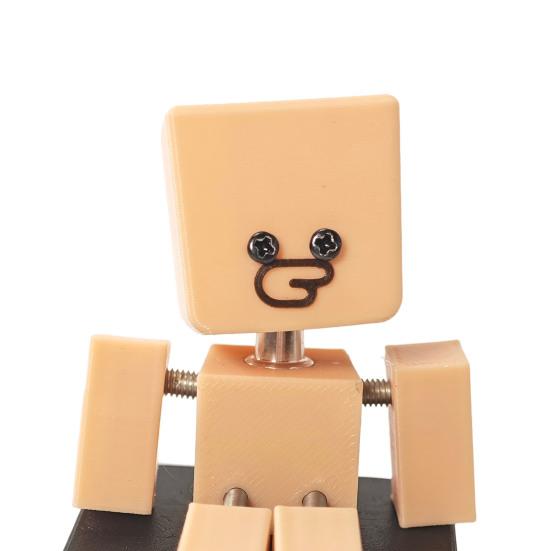 Muñeco de Pies Temblorosos Impreso en 3D Figura de Hombre Tembloroso Decoración Oscilante Física sin Batería con 12 Expresiones para Salpicadero de Coche Escritorio de Oficina Hogar