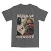 2025 New Model Bride Of Chucky Men T Shirts Horror Movie Awesome Tees Short Sleeve Crewneck TShirt Cotton S4XL Clothes
