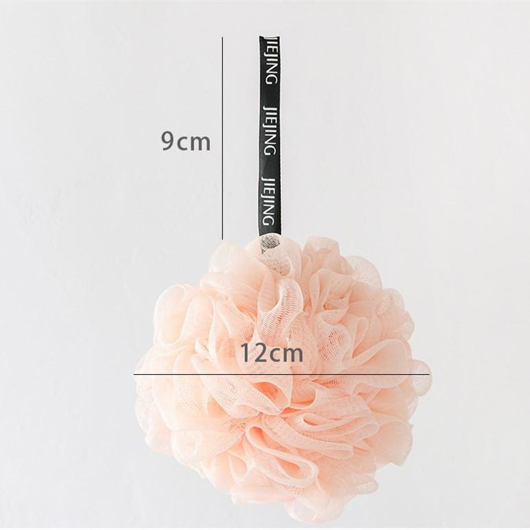 Bath Body Brush Sponge Bath Ball Nylon Scrubber Loofah Mesh Net Ball Cleaning Mesh Shower Flower 60g Bathroom Accessories