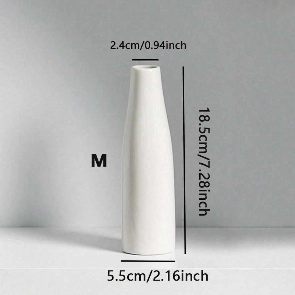 1pc - Elegant Ceramic Vases, Classic Decorative Centerpieces, Modern Home and Office Decorations, Desktop Decorative Crafts