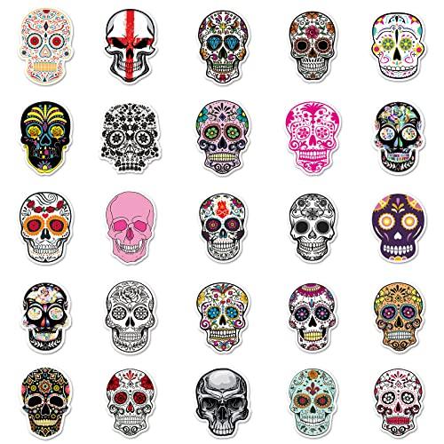 Graphic Skull Sticker Set 50 Pieces Death Design for Bikes, Helmets, Skateboards, etc.