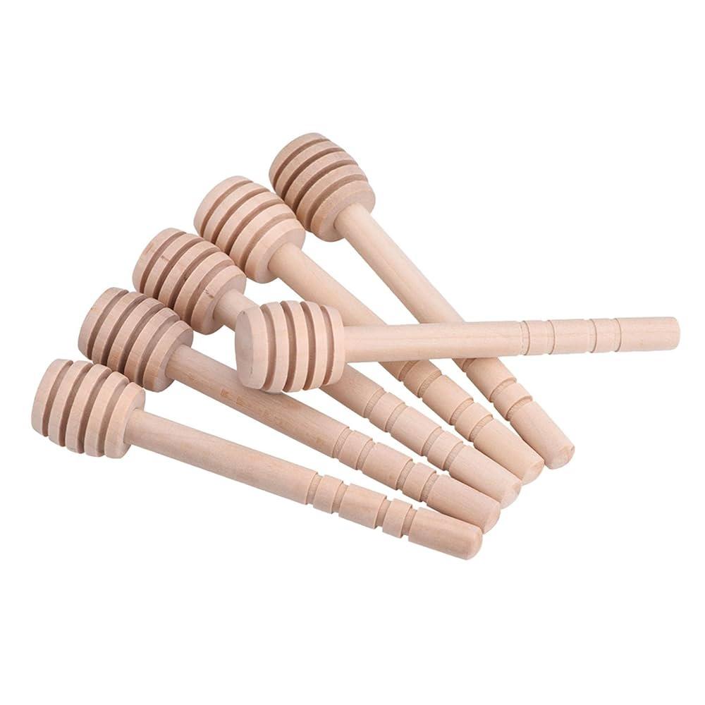 1pcs Natural Wood Honey Dipper Practical Stirring Stick for Kitchen & Jar