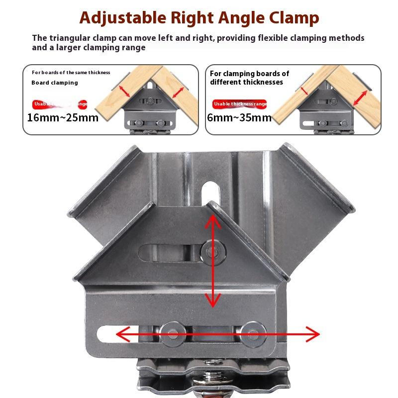 1/2Pcs Adjustable Stainless Frame Clamps Open/Closed Corner Clamp Woodworking Accessory 90 Degree Woodworking Fixing Clip