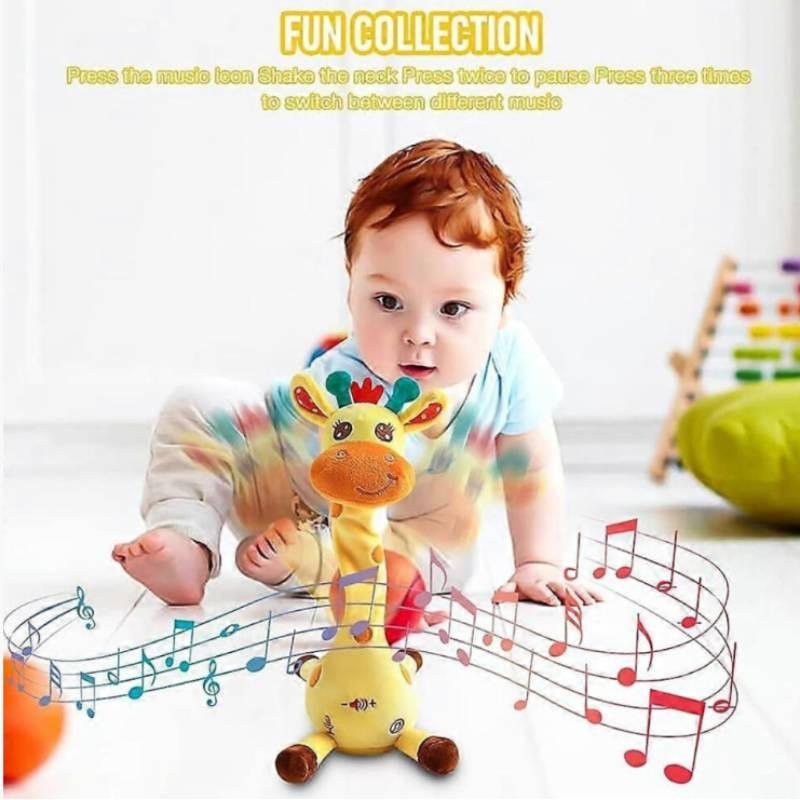 Cute Plush Giraffe Toy With Singing And Swinging Design For Daily Childrens Gift