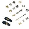 100Pcs 3D Punk Silver/White/Black/Gold Metal Parts Manicure Accessoire Nail Decoration Alloy Retro Circle Nails Art Charms