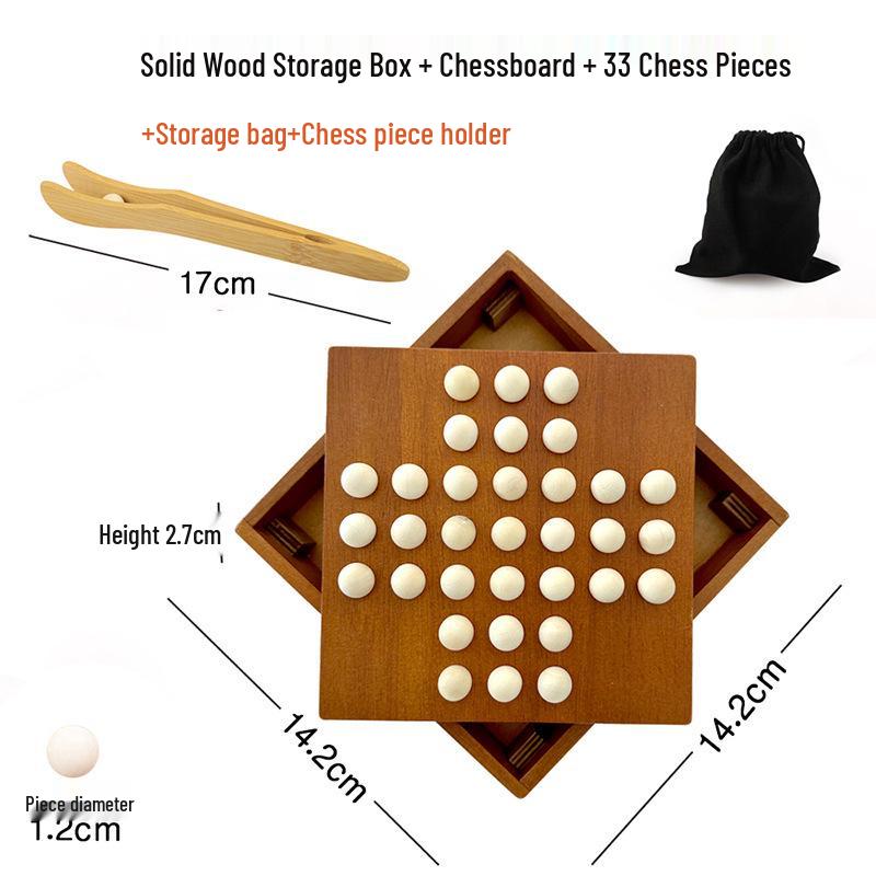 Классическая детская деревянная стратегическая игра-головоломка Солитер Конгминга