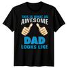 Mens Thumbs Up Funny Fathers Day TTshirt Tee Best Dad Ever Papa Life Daddy #FD