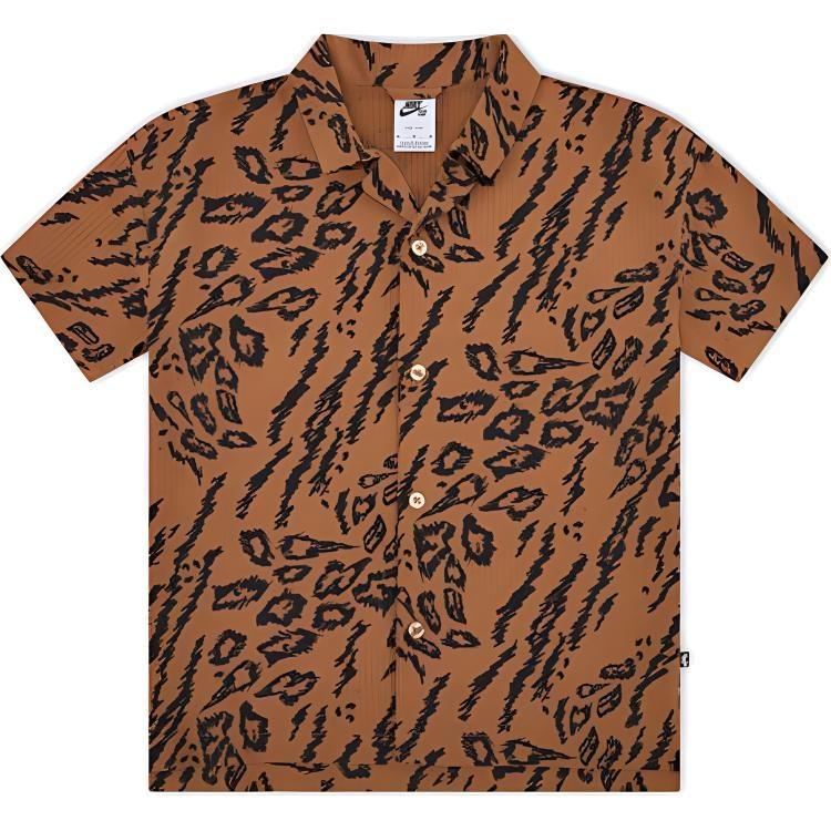 (GS) Nike SB Dri-FIT Button-Down Skate Shirt  Light British Tan  Kids  FN9218-281 M