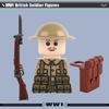 WW1 Military Series Vehicles Building Blocks Artillery Howitzer Soldier Figures Accessories British Italian Field Gun Bricks Toy