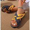 Fashion New Women Slippers Lightweight Comfortable Wedge Sandals Open Toe Anti-Slip Slippers Casual Female Platform Retro Shoes Slides