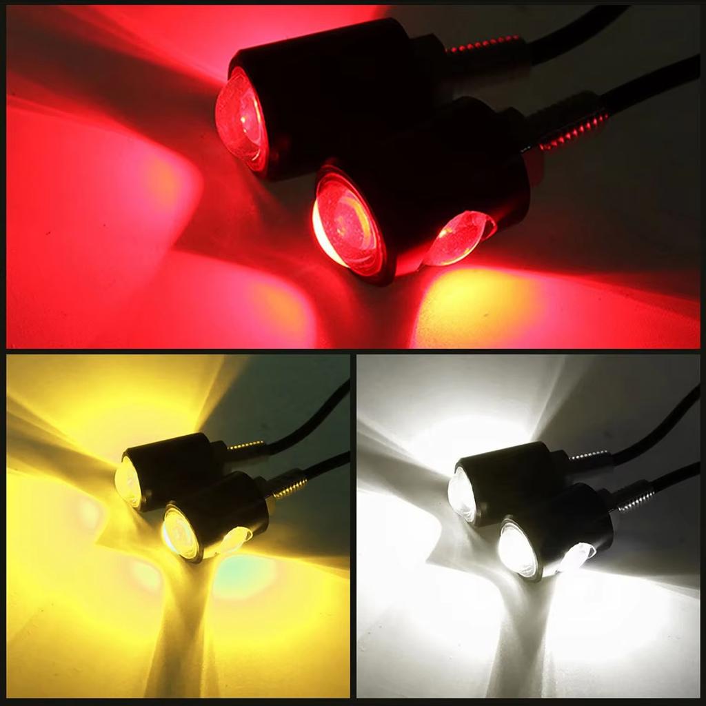 2PCS Motorcycle LED Eagle Eye Light Turn Signal Indicator Super Bright Led Motorbike Auto Rear Tail Brake Lamp Fog Driving Light
