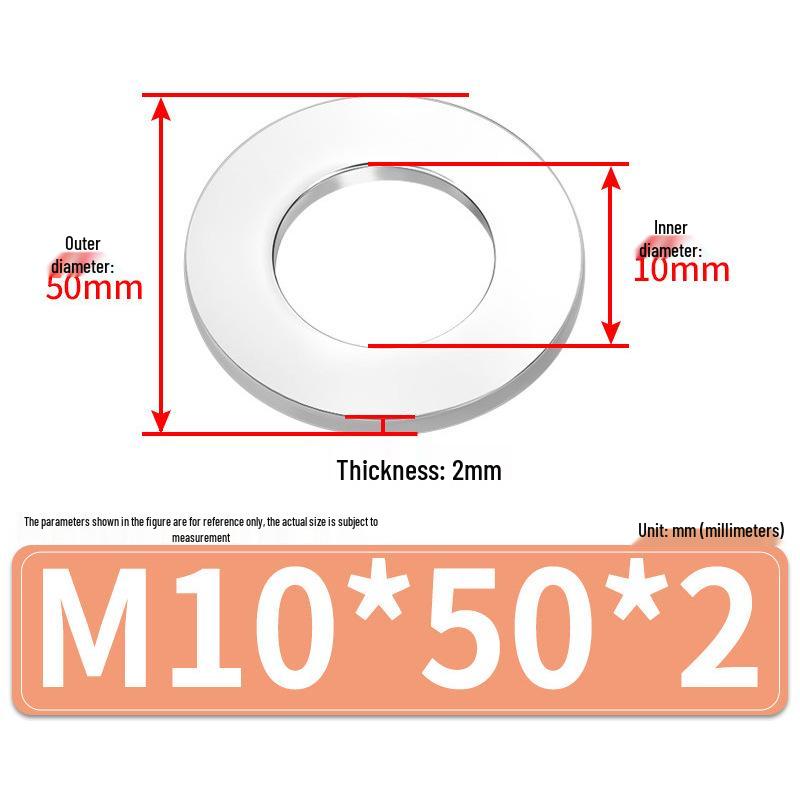 Jin Juntai Thick & Thin Stainless Steel Flat Washer, Round M10-M36
