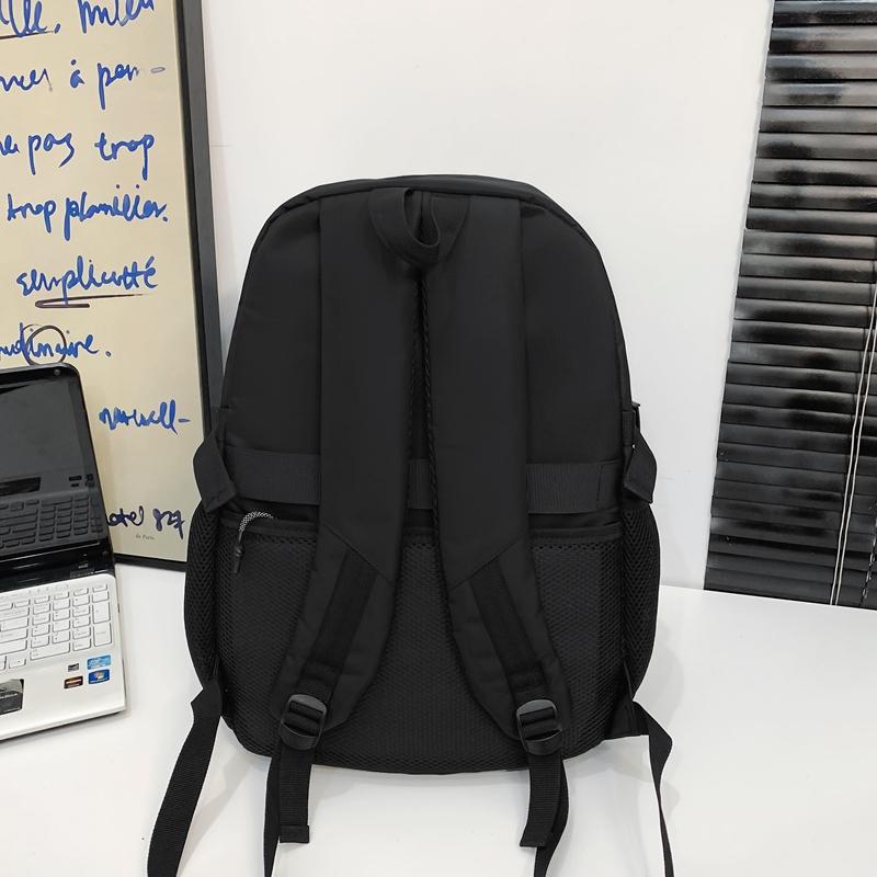 Plecak męski dla ucznia szkoły średniej Torba szkolna o dużej pojemności Plecak podróżny dla kobiet w jednolitym kolorze