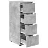 Storage Cabinet Concrete Grey 40 x 48 x 105 cm Engineered Wood