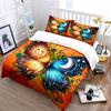 Butterfly with sun, moon. Bedding sets Duvet cover sets Duvet covers Pillowcases(1* Duvet Cover 2* Pillowcases without duvet insert)