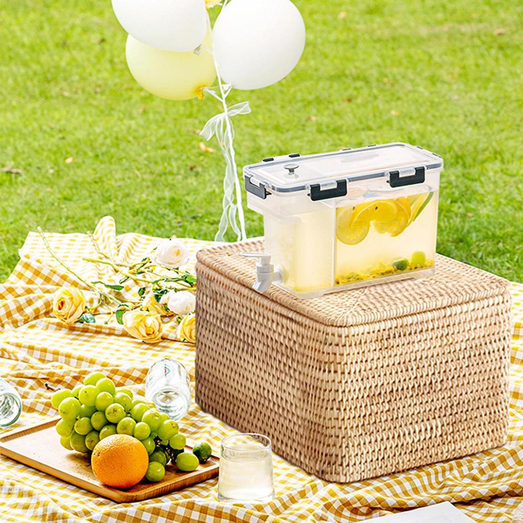 3.5L Refrigerator Cold Kettle with Spigot Filter Drink Container Drink Dispenser For Famaily Party Daily Use