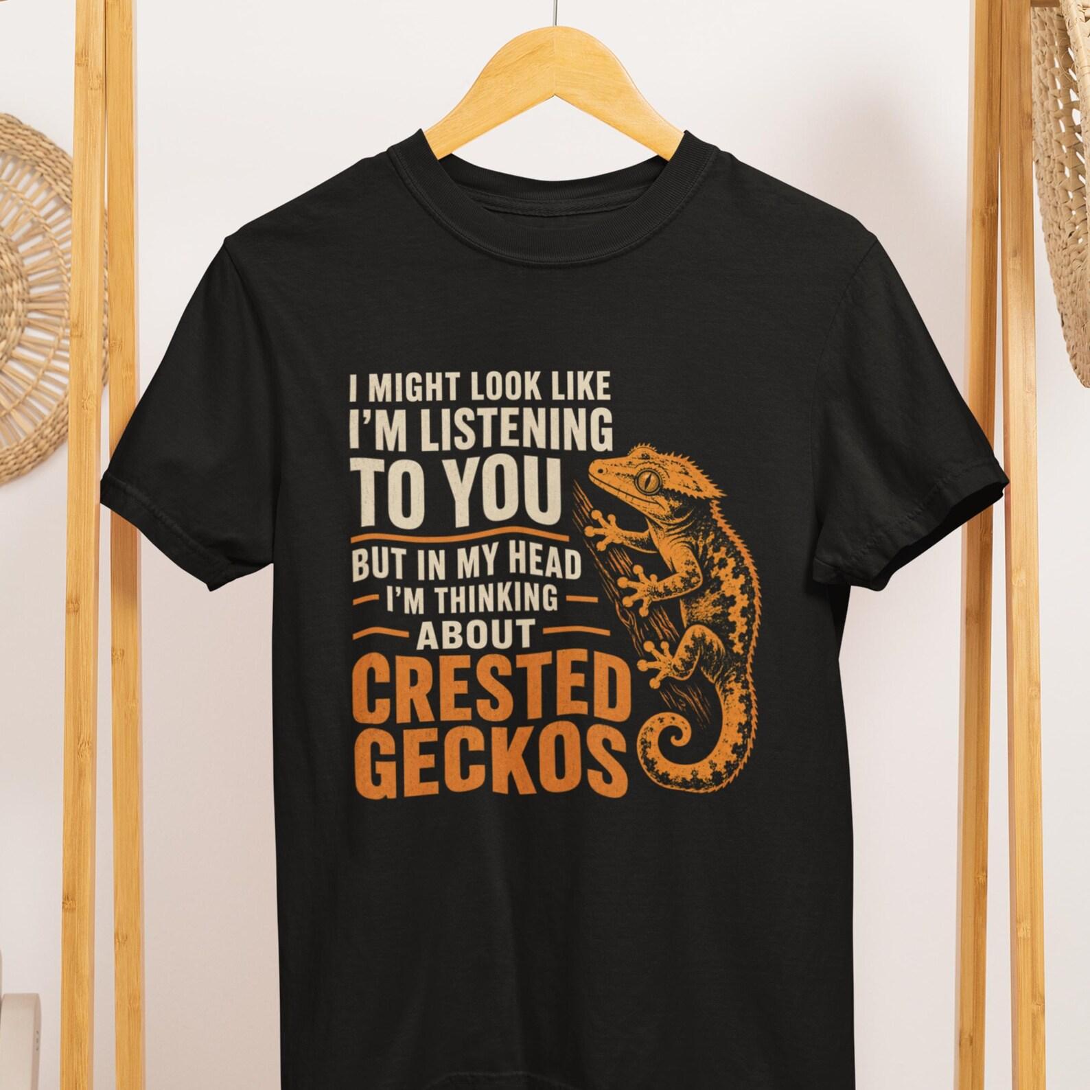 Crested Gecko T-Shirt, Funny Reptile Lover Tee, Gecko Owner Gift, Comfort Colors 1717 XL