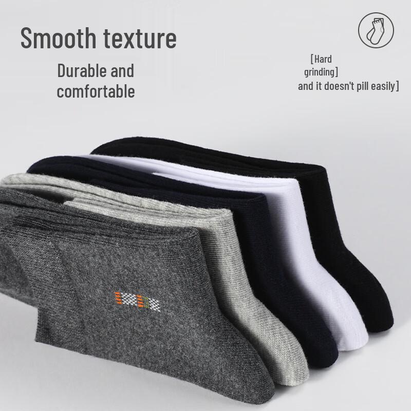 LangSha Men's Anti-Odor Athletic Crew Socks (3-Pair Pack)