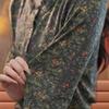 Plus Size Floral Print Long Sleeve Top for Middle-Aged & Elderly Women