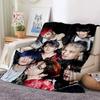 Korea Kpop Stray Kids 3D Singer Soft Flannel Blanket for Beds Bedroom Sofa Picnic,Throw Blanket for Cover Outdoors Leisure Gift