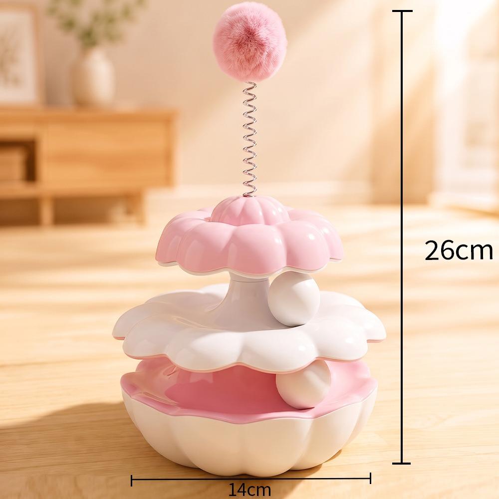 Spring Toy Interactive Cat Toy Plastic Tumbler Cat Toy Cat Turntable Toy  Boredom Relief Activity