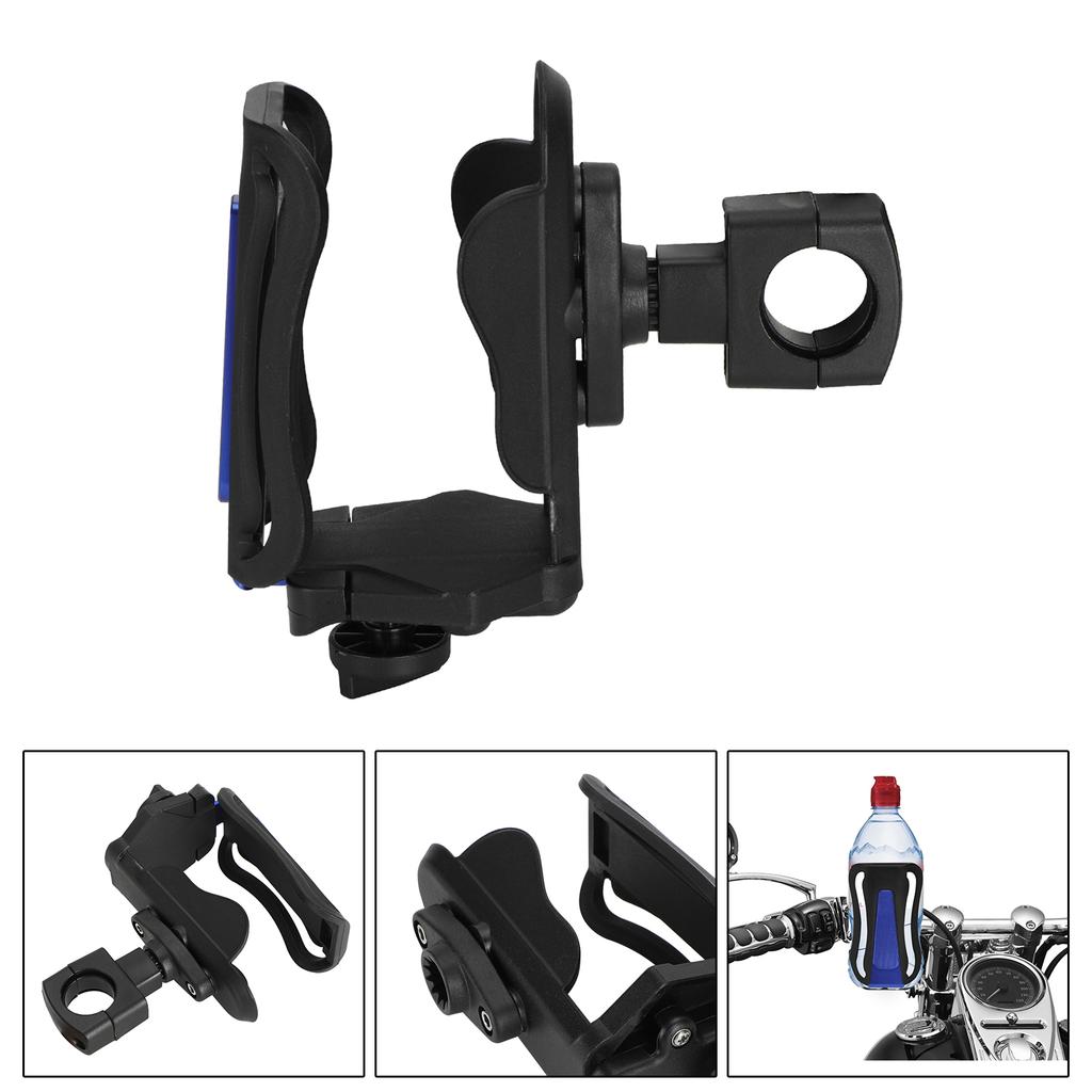Motor Adjustable Handlebar Cup Holder Bottle Mount Bracket 25Mm Blue For Scooter