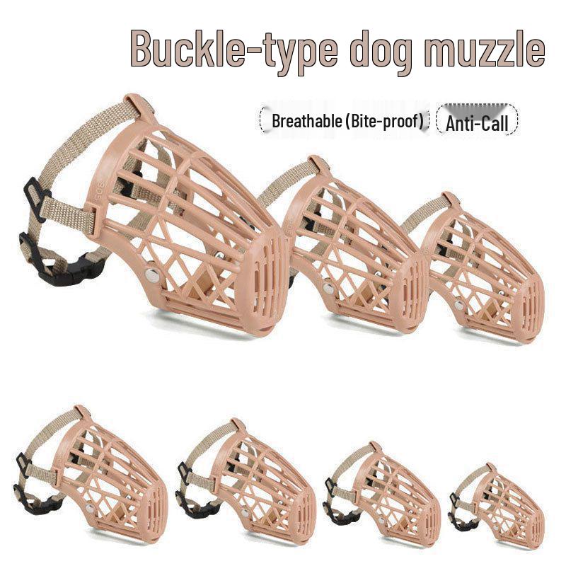 

Регулируемый мягкий пластиковый намордник для собак против укусов и лая - Подходит для малых и крупных пород, таких как золотистые ретриверы, позволяет пить Size 1