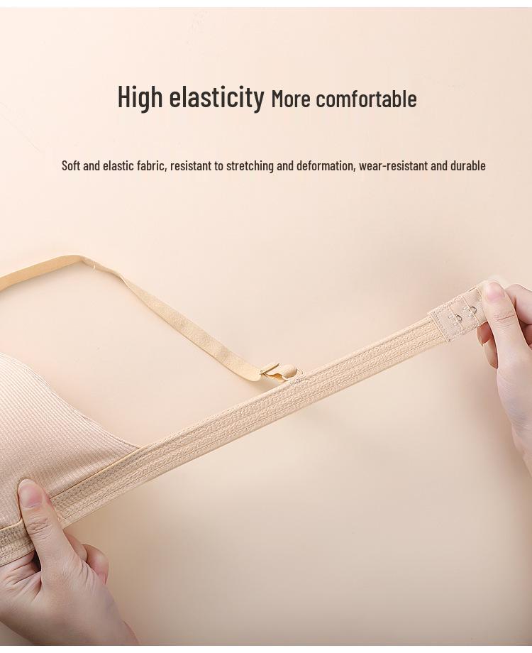 Set Sutien Femei cu Cupă Triunghiulară Franceză Fără Sârmă - Bretele Subțiri, Respirabil și Confortabil