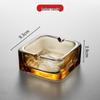 Compact Glass Ashtray for Hotel Rooms, Bedrooms, and Bathrooms