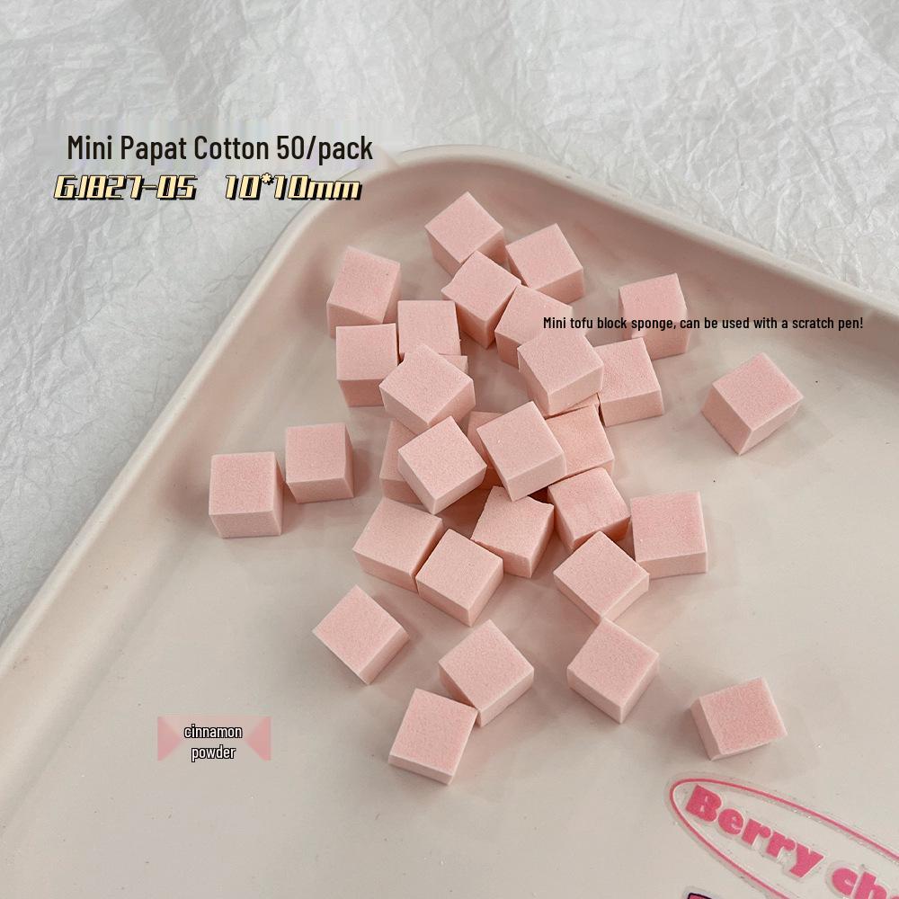 Nail Art Sponge: Professional Small Square Blending Tool for Gradient Blush and High-Density Cotton Application